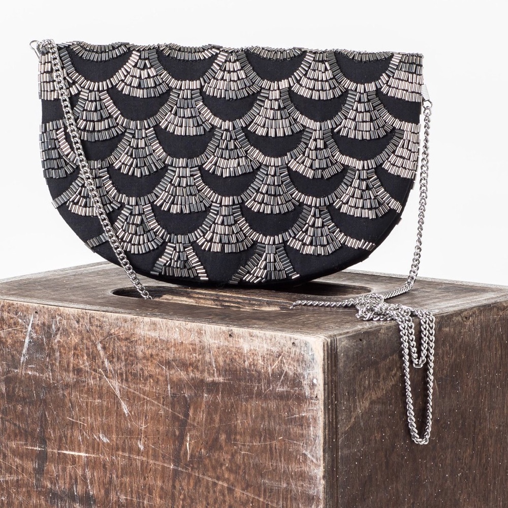 Nova, Hand Beaded Party Boat Bag by AMPOUR